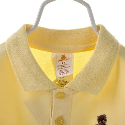 Hooyi children clothes Baby boys shirts Turn Down Collar Fashion Solid kids tee shirt Tops Boy shirts 100% Cotton 1-5Year