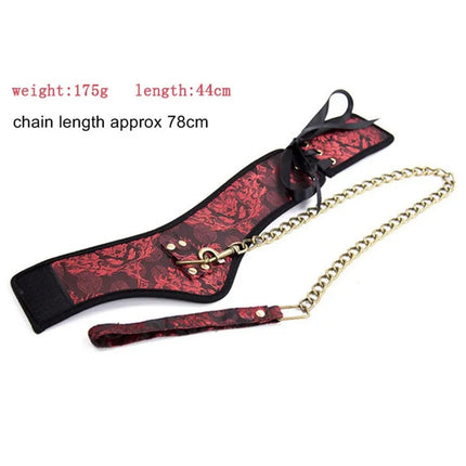 Bdsm Collar Fetish Bondage Leash Steel Chain Tails Whip Paddle Dog Handcuffs Foot Cuff punish Sadism Sex Toy Slave Erotic