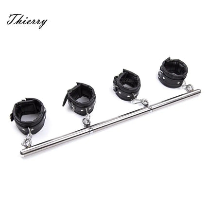 Thierry Adjustable Spreader Bar Sex Position Bondage Set,  Sex Slave Handcuffs Ankle Cuffs Fetish Restraints Sex Products