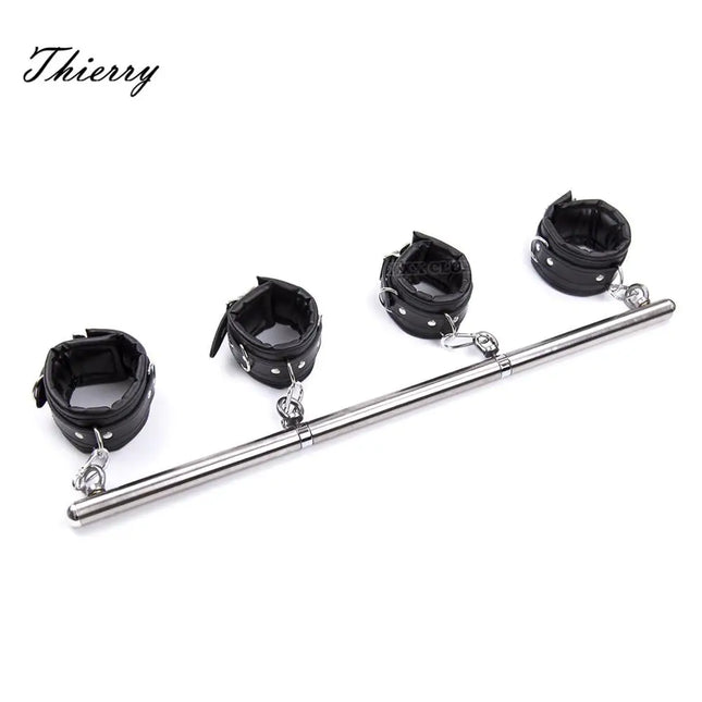 Thierry Adjustable Spreader Bar Sex Position Bondage Set,  Sex Slave Handcuffs Ankle Cuffs Fetish Restraints Sex Products