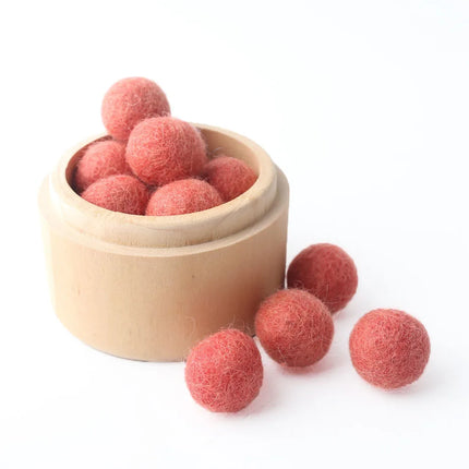 20pc 20mm Christmas Wool Felt Ball Wool Pom Poms Safe And Soothe Gumball Beads DIY Craft Round Wool Felt Balls Make Ring Rattle