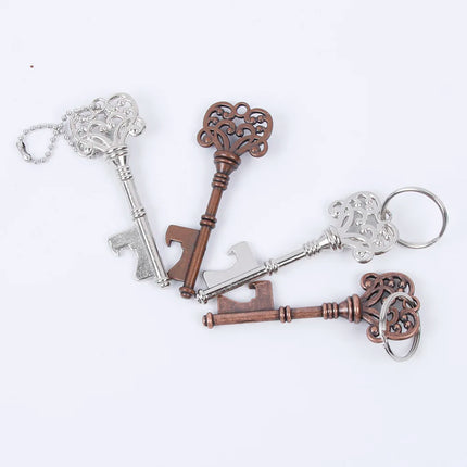 Key Shaped Bottle Opener Keychain Zinc Alloy Copper Silver Keyring Beer Can Unique Creative Gift Home Kitchen Accessories Gadget