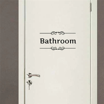 WC Toilet Entrance Sign Door Stickers For Public Place Home Decoration Creative Pattern Wall Decals Diy Funny Vinyl Mural Art