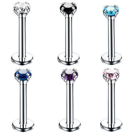1Pc Stainless Steel Labret Lip Bar Rings Ear Stud Piercings Wholesale Labret Piercing Monore Ring Barbell Piercing Body Jewelry
