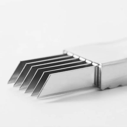 LMETJMA Stainless Steel Onion Slicer Cutter Scallion Cutter Knife Multi Vegetable Fruit Chopper Shredder Kitchen Gadget KC0148