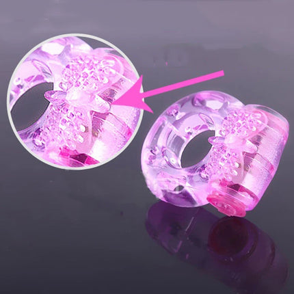 longer-lasting ring sex vibrator stronger erection tingling additional stimulation finger rings bullet Vibrating Love Ring