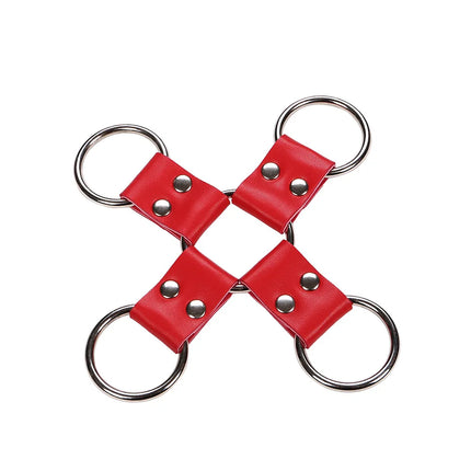 BDSM Cross buckle Tied shackles sex toys leather sex products Handcuffs o-ring steel handcuffs for sex adult sex games