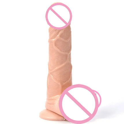 Realistic Dildo Flexible penis textured cock shaft brown suction cup female masturbation virgina G Spot Sex toy for women