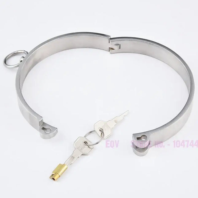Lockable Collar BDSM 304 Stainless Steel Slave Collar Restraints Choking Ring Slave BDSM Necklace Bondage Sex Toys For Women Men