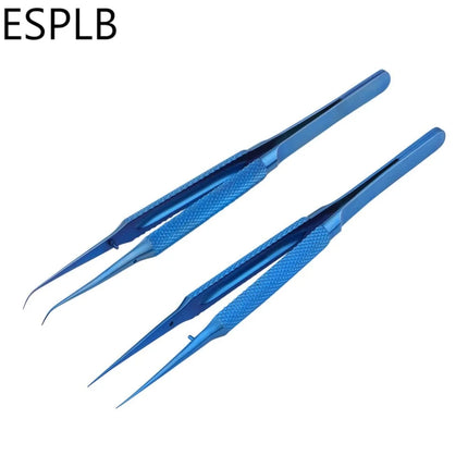 Titanium Alloy/Stainless Steel Tweezers Precision Fly Line 0.15mm Fingerprint Electronic Components Straight/Curved Tip Tweezers