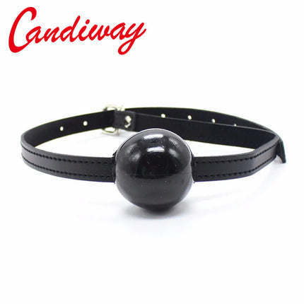 Leather Strap-on Gag BDSM Silicone Bite Ball Mouth Slave Oral Fixation Mouth Stuffed Adult Games For Couples Flirting Sex Toys