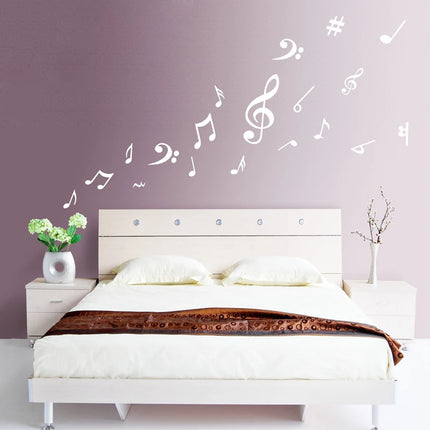 20pcs/lot DIY music notes wall decals sticker ,removable vinyl wall decor music notes decoration , A167