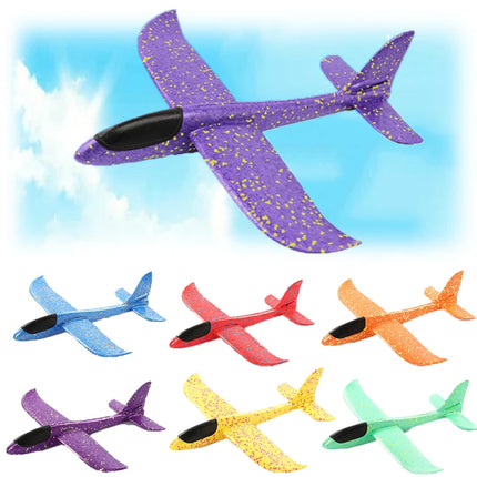 48cm Large EVA Foam Aircraft Toy Hand Throw Flight Glider Aircraft Airplane DIY Model Toy Throwing Roundabout Airplane Kid Gifts