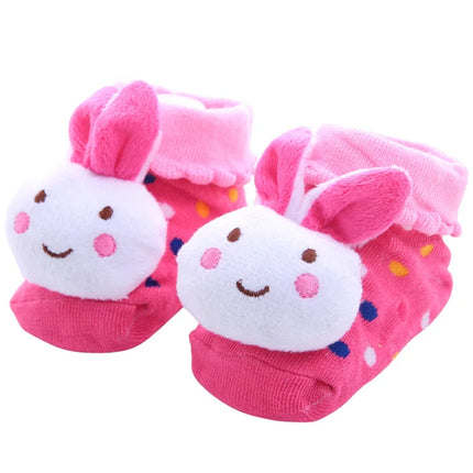 YWHUANSEN Toddler Cartoon Newborn Baby Girls Boys Anti-Slip Floor Socks Cute Infant Kids Animal Cotton Leg Warmers Striped Socks