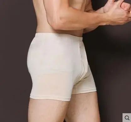 Mulberry Silk Seamless Underwear Men Boxer Natural Silk Male Panties