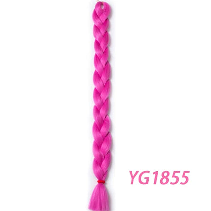 VERVES Braiding Hair Long 100 cm Folded Synthetic Jumbo Braids 165g/Piece Brown Black Pink Pure Color Braid Hair Extensions