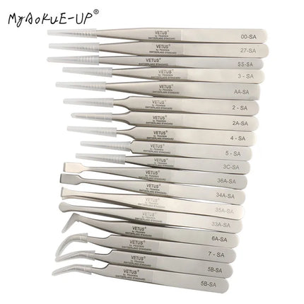 Top Quality VETUS 6A-SA Eyelash Tweezer Stainless Steel anti-static 3D/6D Volume Eyelash Extension Tools