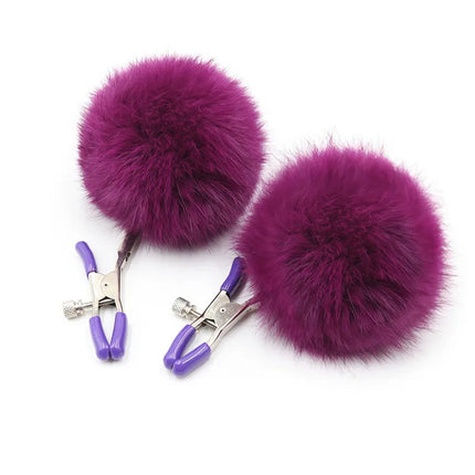 furry Nipple Clamps Sexy Fantcy FEATHER Mercy Milk Clip Fetish Female Breast Clip Clitoris Massage Sex Toys For Couples