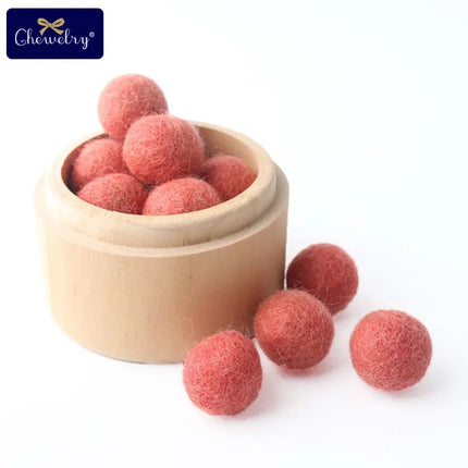 100PCS 20mm 100% Wool Felt Balls DIY Balls Hanging Accessories Candy Color Pom Pom Ball For Kids Party Crafts Children's Toys