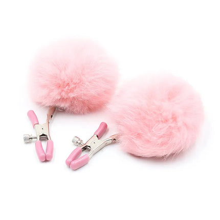 furry Nipple Clamps Sexy Fantcy FEATHER Mercy Milk Clip Fetish Female Breast Clip Clitoris Massage Sex Toys For Couples