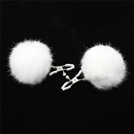 furry Nipple Clamps Sexy Fantcy FEATHER Mercy Milk Clip Fetish Female Breast Clip Clitoris Massage Sex Toys For Couples
