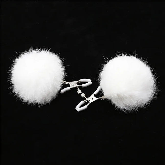 Furry Nipple Clamps Sexy Fancy FEATHER Mercy Milk Clip Fetish Female Breast Clip Clitoris Massage Sex Toys For Couples