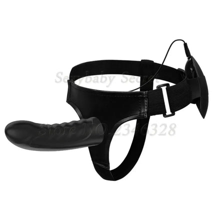 Hollow Design Mulit-Speed Strap On Dildo Vibrator Elastic Harness Strapon Penis Dick Anal Dildo Sex Toys for Men Woman Lesbian