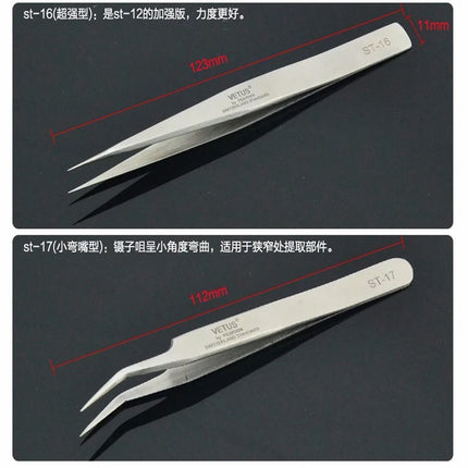 Vetus Professional Eyelash Tweezers Stainless Steel Antistatic eyes tweezers for false eyelashes extension