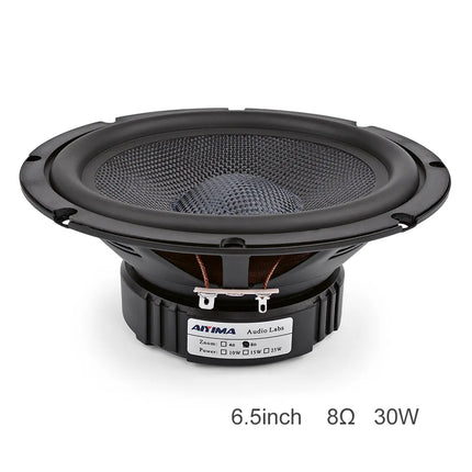 AIYIMA 1Pc 6.5 Inch Midrange Bass Speakers 4 8 Ohm 40W Glass Fiber Woofer Hifi Audio Loudspeaker DIY For Home Theater Bookshelf