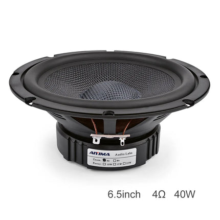 AIYIMA 1Pc 6.5 Inch Midrange Bass Speakers 4 8 Ohm 40W Glass Fiber Woofer Hifi Audio Loudspeaker DIY For Home Theater Bookshelf