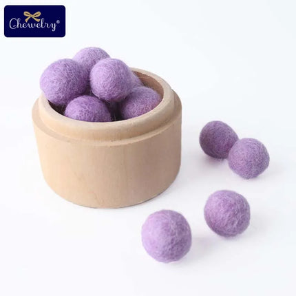 100PCS 20mm 100% Wool Felt Balls DIY Balls Hanging Accessories Candy Color Pom Pom Ball For Kids Party Crafts Children's Toys