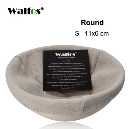 WALFOS Natural Rattan Fermentation Wicker Basket Dough Basket Baguette French Bread Basket Mass Fermentation Baskets Banneton