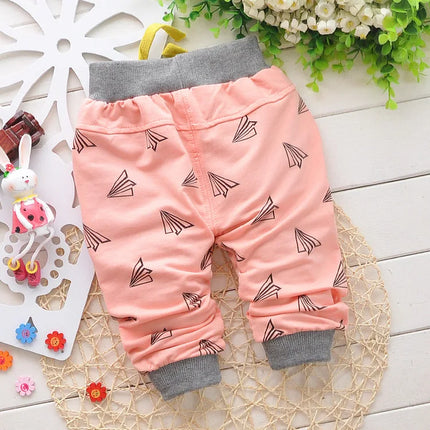 2024 New Baby Pants Cotton Spring Hot Sale 0-2 years Cartoon Baby Boy Girls Pants Kids Harem Pants