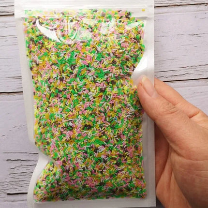 100g/bag Slime Filler Clay Sprinkles Filler Toys Accessories Candy Fake Cake Dessert Slices Decoration Heart Shape