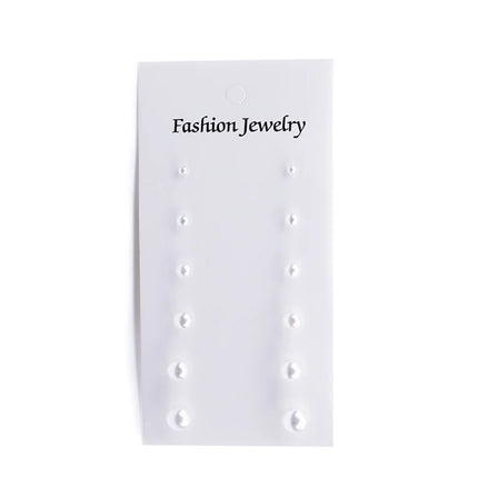 6 Pairs/set Pearl Stud Earrings for Women Charm Temperament Earrings Fashion Jewelry Simulated Pearl Earrings Wedding Jewelry