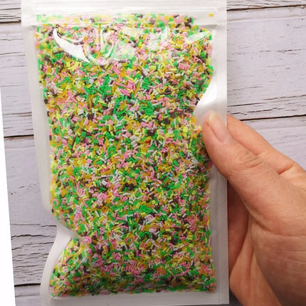 FLA 100g Slime Clay Fake Candy Sweets Sugar Sprinkle Decorations for Fake Cake Dessert Food Particles Decoration Toys