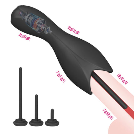 Male Penis Pump Vibrator Urethra Stick Expansion Glans Massage Stimulator Penis Plug Masturbation Cup Erotic SM Sex Toys For Men