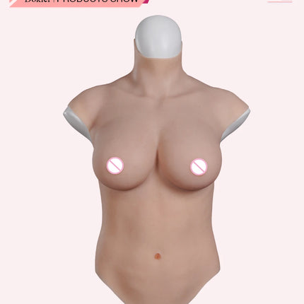 Dokier Realistic Bloodshoot Realistic Silicone Breast Forms Fake Crossdressing Transgender Sissy Drag Queen Cosplay  Breastplate
