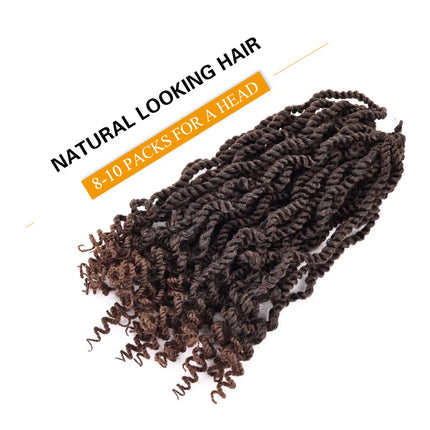 DinDong Senegalse Twist Crochet Hair 20/Stands Synthetic Curly Braiding HairBraids Pre Looped Braid Hair Bulk
