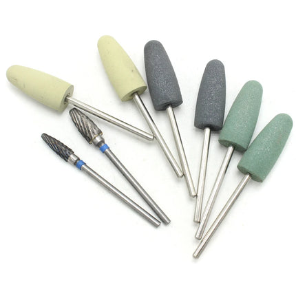8Pcs Dental Resin Base Acrylic Polishing Burs Kit Drill Polisher Rotary Dentista Tool Dental Lab Instrument 2.35mm