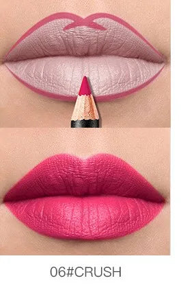 Pudaier Lip Liner Waterproof Durable Decolorization Nude Lip Gloss Matte Lipliner Lipstick Pen Hot Selling