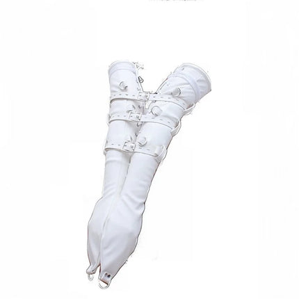 Soft Leather Adjustable Bound Bondage Binder Back Lace Gloves Hand Tight Arm Imprison Binding Adult Erotic Bandage BDSM Sex Toy