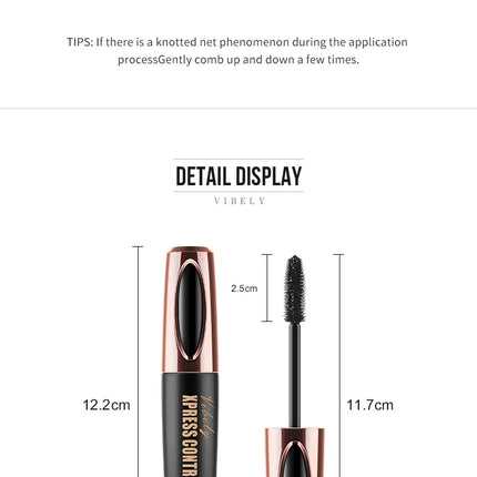 New 4D Silk Fiber Lash Mascara Waterproof VIBELY 3d Mascara For Eyelash Extension Black Thick Lengthening Eye Lashes Cosmetics