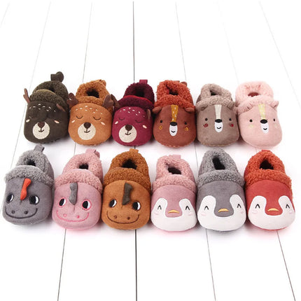 Super Keep Warm Infant Slippers Toddler Baby Shoes Baby Boy Girl Knit Crib Shoes Cute Cartoon Anti-slip Prewalker Baby Slippers
