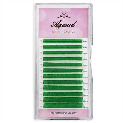 Color Lash Purple Blue Brown Green Red White Pink UV Eyelash Extensions Individual False Colored Flu Mink Lashes Makeup Volume