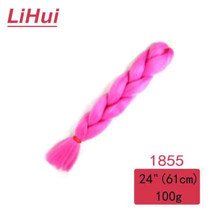 24 Inches Synthetic Braiding Hair Jumbo BraidOmbre Jumbo Hair Extension For Women DIY Hair Braids Purple Pink  Yellow Gray Lihu