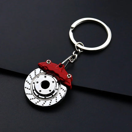 Creative Gear Head Keychain Speed Gearbox Keyring For Car Key Turbo Hub Brake Disc Pendant Shock Absorber Keys Holder Chain Ring