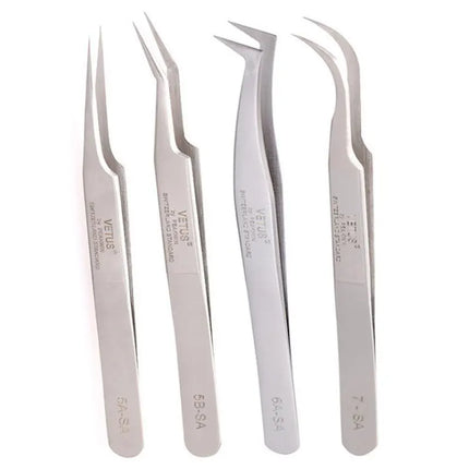 Vetus 6A-SA 3D/6D Volumn Eyelash Extension Tweezers Stainless Steel Fan Lashes Tweezers Excellent Closure Makeup Tools