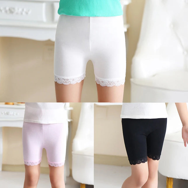 3-15Y girls spring summer calf-length leggings short Candy Color pants girls' knee-length cotton pants