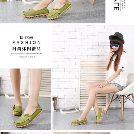 Women Flats Hot Sell Colourful Leather Women Loafers Ballet Pointed Toe Flats Ladies Shoes Loafers Plus Size 44 Zapatos De Mujer